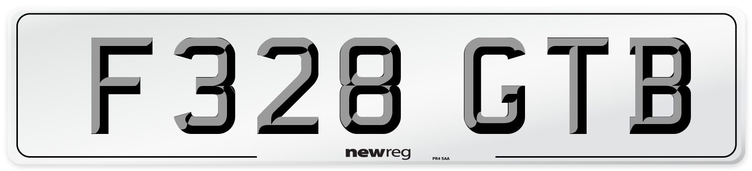 F328 GTB Number Plate from New Reg